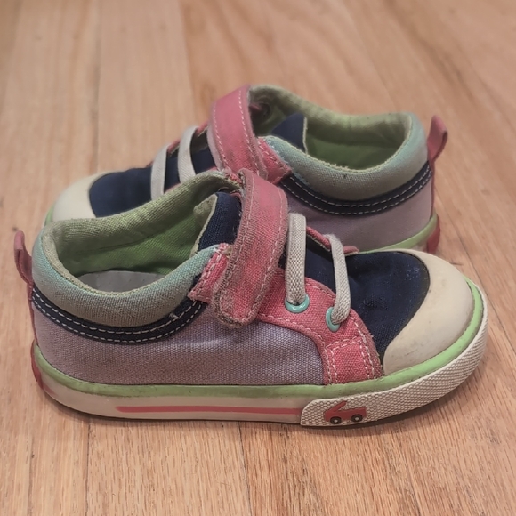 See Kai Run Kids' Navy and Pink Sneakers - Picture 5 of 6